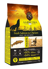 AMBROSIA Adult Mini Breeds (Лосось, курица)